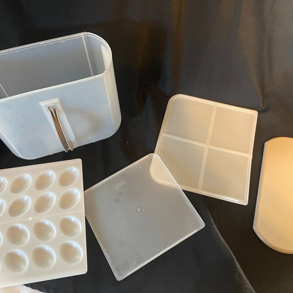 Cookie/Cake/Egg Carrier Container with Handle and Lid 3 Trays Storage (132)
